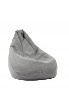 Pufrelax Fotoliu mic copii 4-14 ani nirvana light silver black husa detasabila umplut cu perle polistiren