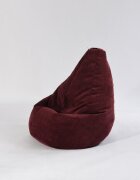 Pufrelax Fotoliu mic copii 4-14 ani nirvana light velvet marsala umplut cu perle polistiren