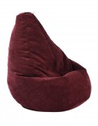 Pufrelax Fotoliu mic copii 4-14 ani nirvana light velvet marsala umplut cu perle polistiren