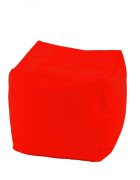 Pufrelax Fotoliu mic taburet cub Neon Orange pretabil si la exterior umplut cu perle polistiren