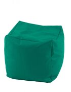 Pufrelax Fotoliu mic taburet cub Smarald pretabil si la exterior umplut cu perle polistiren