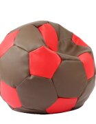 Pufrelax Fotoliu minge pentru copii telstar baby chocolate strawberries piele eco umplut cu perle polistiren