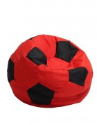 Pufrelax Fotoliu minge telstar baby teteron red black umplut cu perle polistiren