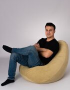 Pufrelax Fotoliu nirvana gigant light olive cu husa detasabila textila umplut cu perle polistiren