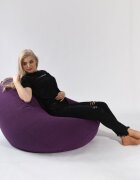 Pufrelax Fotoliu nirvana grande mulberry cu husa detasabila textila umplut cu perle polistiren
