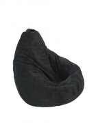 Pufrelax Fotoliu nirvana hobbit black velvet cu husa detasabila textilaumplut cu perle polistiren