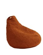 Pufrelax Fotoliu nirvana hobbit terracotta orange cu husa detasabila textila umplut cu perle polistiren