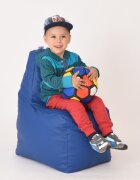 Pufrelax Fotoliu pentru copii 2-8 ani sunlounger junior blue umplut cu perle polistiren marca
