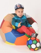 Pufrelax Fotoliu pentru copii 3-10 ani minge telstar junior black lime umplut cu perle polistiren marca