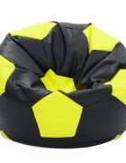 Pufrelax Fotoliu pentru copii 3-10 ani minge telstar junior black lime umplut cu perle polistiren marca