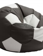 Pufrelax Fotoliu pentru copii 3-10 ani minge telstar junior dark grey umplut cu perle polistiren marca