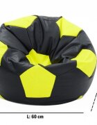 Pufrelax Fotoliu pentru copii 3-10 ani minge telstar junior redblue umplut cu perle polistiren marca