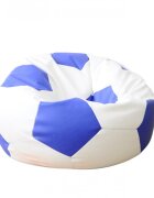 Pufrelax Fotoliu pentru copii 3-10 ani minge telstar junior white blue umplut cu perle polistiren marca