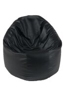Pufrelax Fotoliu puf pentru copii 2-14 ani relaxo back 2 black umplut cu perle polistiren