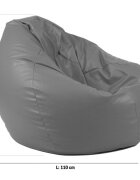 Pufrelax Fotoliu puf tip sac nirvana gigant teteron chocolatte pretabil si la exterior umplut cu perle polistiren