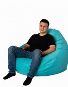 Pufrelax Fotoliu puf tip sac nirvana grande panama aqua pretabil si la exterior umplut cu perle polistiren