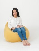 Pufrelax Fotoliu puf tip sac nirvana hobbit mediu puddle gama premium textil umplut cu perle polistiren