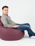 Pufrelax Fotoliu puf tip sac nirvana hobbit panama mov pretabil si la exterior umplut cu perle polistiren