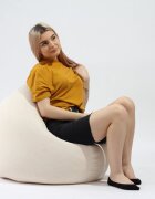 Pufrelax Fotoliu relaxo husa detasabila textila umplut cu perle polistiren
