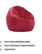 Pufrelax Fotoliu relaxo light olive cu husa detasabila textila umplut cu perle polistiren