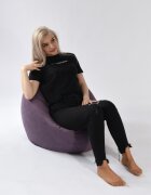 Pufrelax Fotoliu relaxo textil magnetic ink cu husa detasabila textila umplut cu perle polistiren