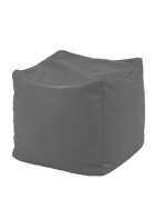 Pufrelax Fotoliu taburet cub Dark Grey gama Premium PU umplut cu perle polistiren
