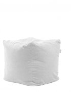 Pufrelax Fotoliu taburet cub gama Premium Angora Grey cu husa detasabila textila umplut cu perle polistiren