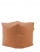 Pufrelax Fotoliu taburet cub gama Premium Terracotta Orange cu husa detasabila textila umplut cu perle polistiren
