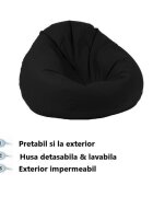 Pufrelax Fotoliu tip sac nirvana gigant panama pink pretabil si la exterior umplut cu perle polistiren