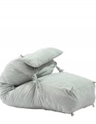 Pufrelax Fotoliu Yoga Minnie + Perna - Light Mint Gama Premium umplut cu fulgi de burete memory mix