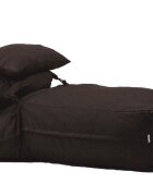 Pufrelax Fotoliu Yoga XL cu perna Dark Chocolate Gama Premium Textil umplut cu fulgi de burete memory mix
