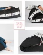 Pufrelax Fotoliu Yoga XL Red Diamond Gama Plush Honey umplut cu fulgi de burete memory mix