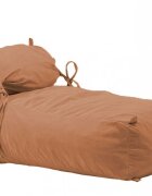 Pufrelax Fotoliu yoga xl terracotta orange umplut cu fulgi de burete memory mix
