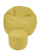 Pufrelax Set fotoliu king size otoman sunflower umplut cu fulgi de burete memory mix