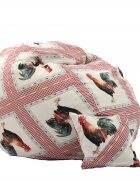 Pufrelax Set fotoliu king size perna decorativa roosty umplut cu fulgi de burete memory mix