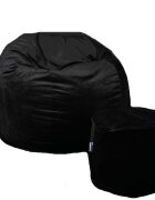 Pufrelax Set fotoliu puf matusalem otoman back velvet umplut cu fulgi de burete memory mix