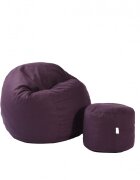 Pufrelax Set fotoliu puf matusalem si otoman fancy purple umplut cu fulgi de burete memory mix