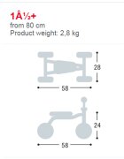 PUKY Ride-On pentru copii Wutsch 3029 cu roti din cauciuc EVA maner pentru transport recomandata copiilor cu varsta peste 15 ani de la 80 cm pana la 95 cm