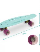 QKids Skateboard copii Galaxy Light Blue