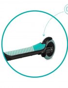 QKids Trotineta copii Bro green ghidon reglabil pliabila platforma antiderapanta greutate suportata 40 kg varsta 3 ani+