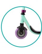 QKids Trotineta copii Bro pastel ghidon reglabil pliabila platforma antiderapanta greutate suportata 40 kg varsta 3 ani+