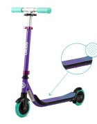 QKids Trotineta copii Bro purple ghidon reglabil pliabila platforma antiderapanta greutate suportata 40 kg varsta 3 ani+