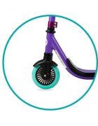 QKids Trotineta copii Bro purple ghidon reglabil pliabila platforma antiderapanta greutate suportata 40 kg varsta 3 ani+