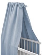 Qmini Baldachin pentru patutleagan Jeans din muselina dubla 145x200 cm