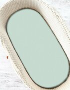 Qmini Cearceaf cu elastic pentru landou carucior si cosulet 80x35 cm din bumbac terry Cold Mint