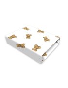 Qmini Cearceaf cu elastic pentru pat 160x80 cm din bumbac certificat Design Teddy Toys
