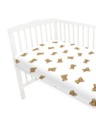 Qmini Cearceaf cu elastic pentru patut 120x60 cm din bumbac certificat Teddy Toys