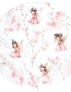 Qmini Cearceaf cu elastic pentru patut co-sleeper Aurora 76x43 cm fairy pink