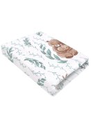 Qmini Cearceaf cu elastic pentru patut co-sleeper Aurora 76x43 cm Lulu natural