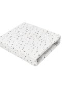 Qmini Cearceaf cu elastic pentru patut co-sleeper Aurora 76x43 cm mini gray stars